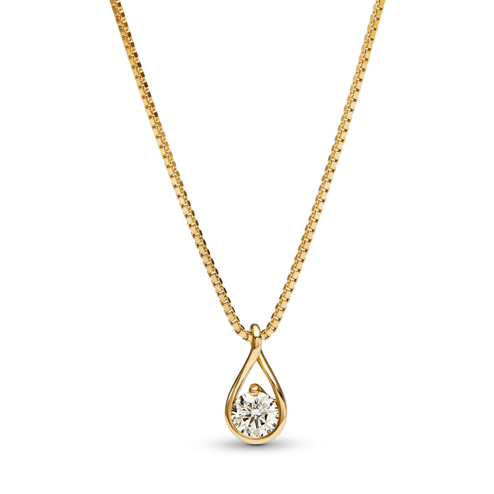 Collar Pandora Infinite oro 14 k con diamantes de laboratorio 0.50 ct
