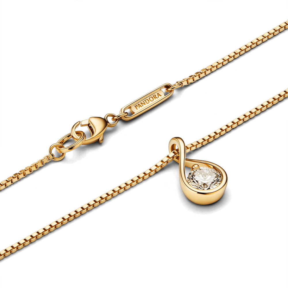 Collar Pandora Infinite oro 14 k con diamantes de laboratorio 0.50 ct