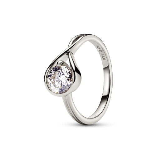 Anillo Pandora Infinite oro blanco 14 k con diamantes de laboratorio 1.00 ct