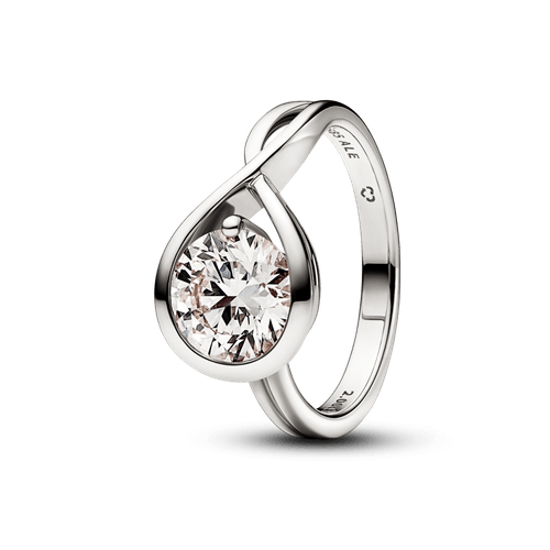 Anillo Pandora Infinite oro blanco 14 k con diamantes de laboratorio 2.00 ct