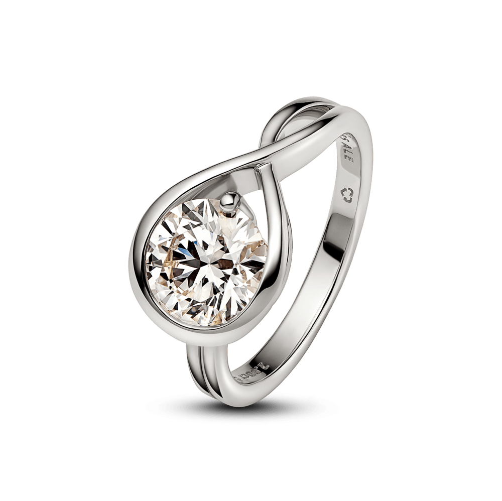 Anillo Pandora Infinite oro blanco 14 k con diamantes de laboratorio ct