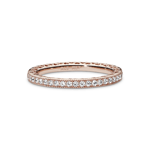 Anillo Corazones De Recubrimiento en Oro Rosa de 14k