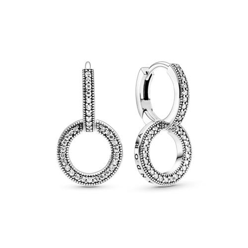 Aretes doble aro resplandecientes