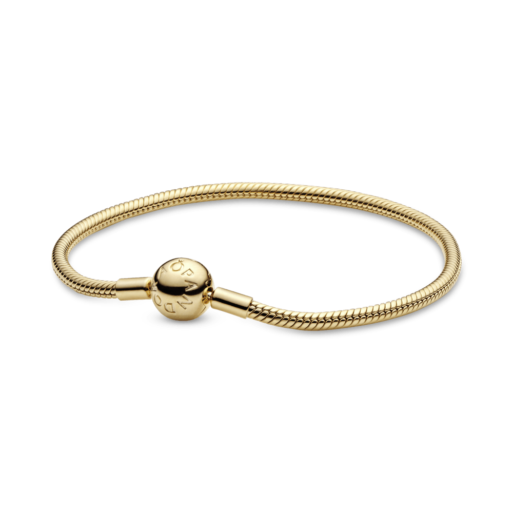 Brazalete cadena de serpiente Pandora Moments con Recubrimiento en Oro 14k