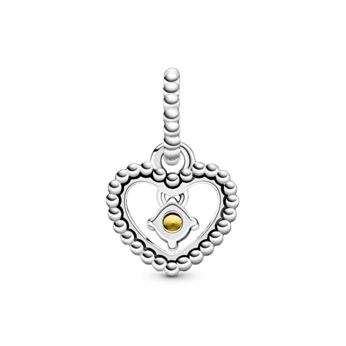 Charm colgante Corazón de abalorio de miel
