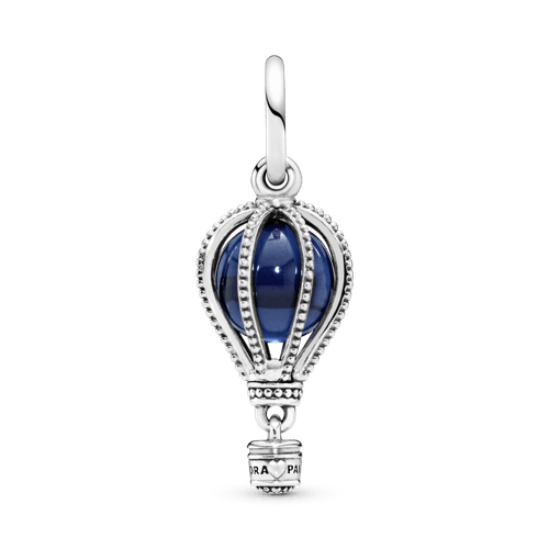 Charm Colgante De Viaje Globo Aerostático Azul Oscuro