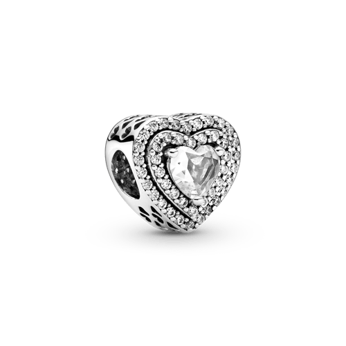 Charm Corazones Nivelados Brillantes