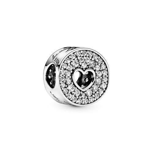 Charm de Aniversario corazón y pavé