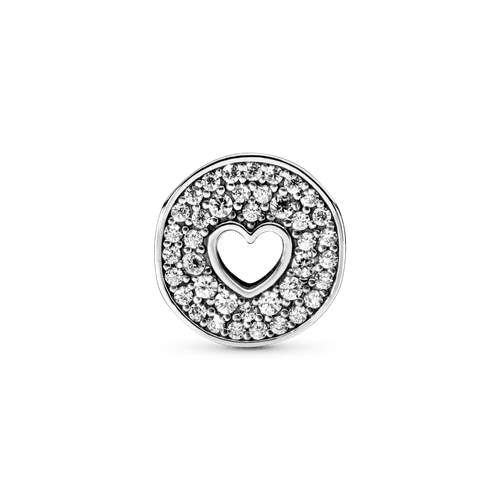 Charm de Aniversario corazón y pavé