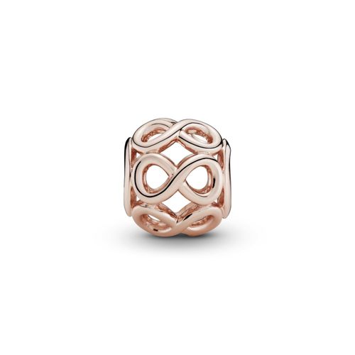Charm infinito calado Recubrimiento en Oro Rosa de 14k