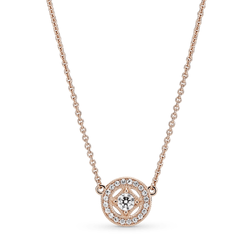 Collar Círculo Clásico Recubrimiento en Oro Rosa de 14k