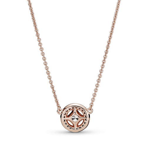 Collar Círculo Clásico Recubrimiento en Oro Rosa de 14k