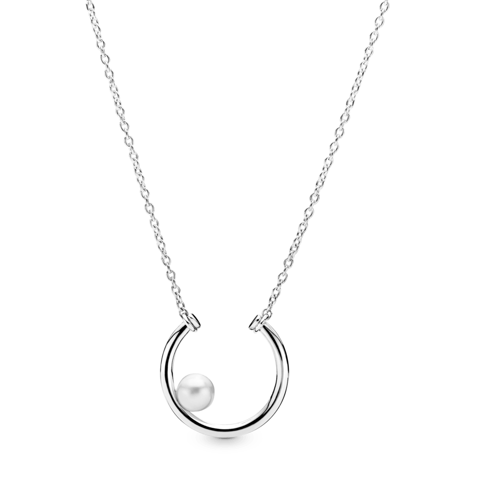 Collar Círculo con perla cultivada de agua dulce
