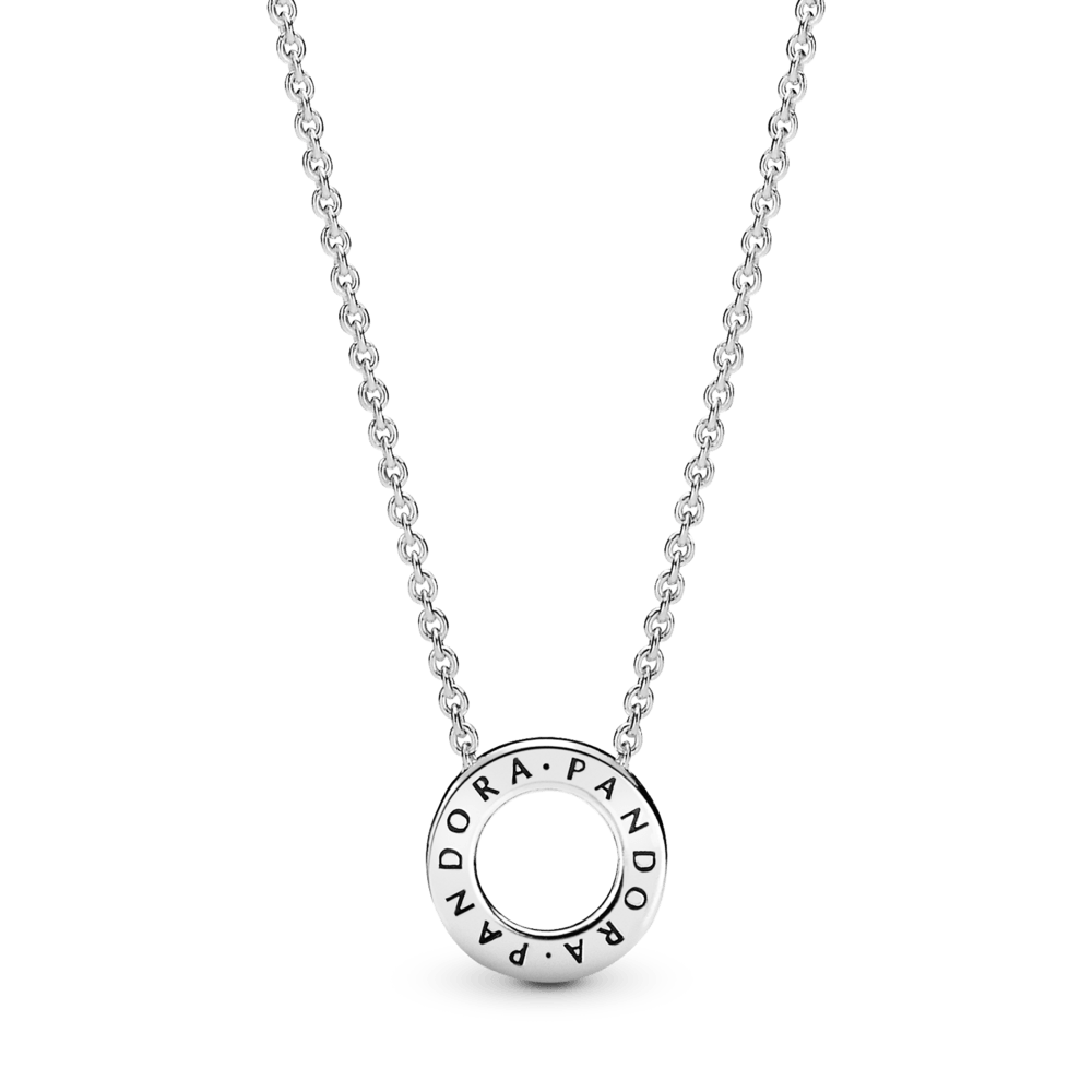 Collar collier Círculo de pavé con logotipo Pandora