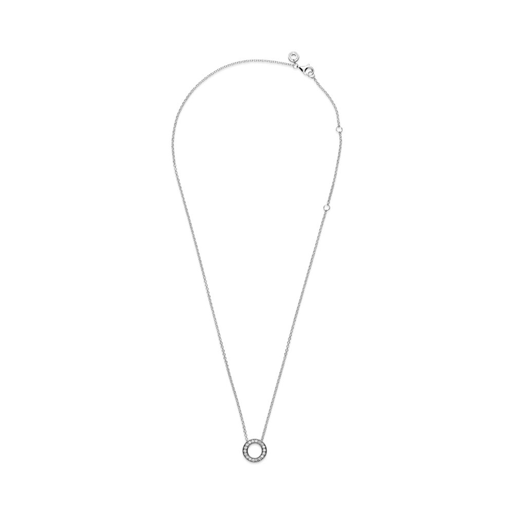 Collar collier Círculo de pavé con logotipo Pandora