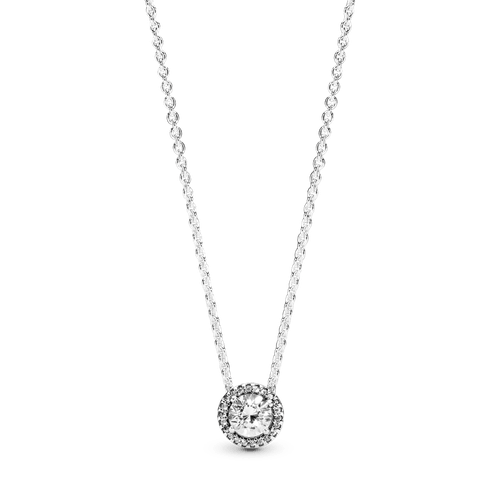 Collar con halo redondo brillante