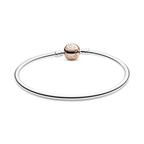 Brazalete rígido broche Pandora Moments en Recubrimiento en Oro Rosa de 14k