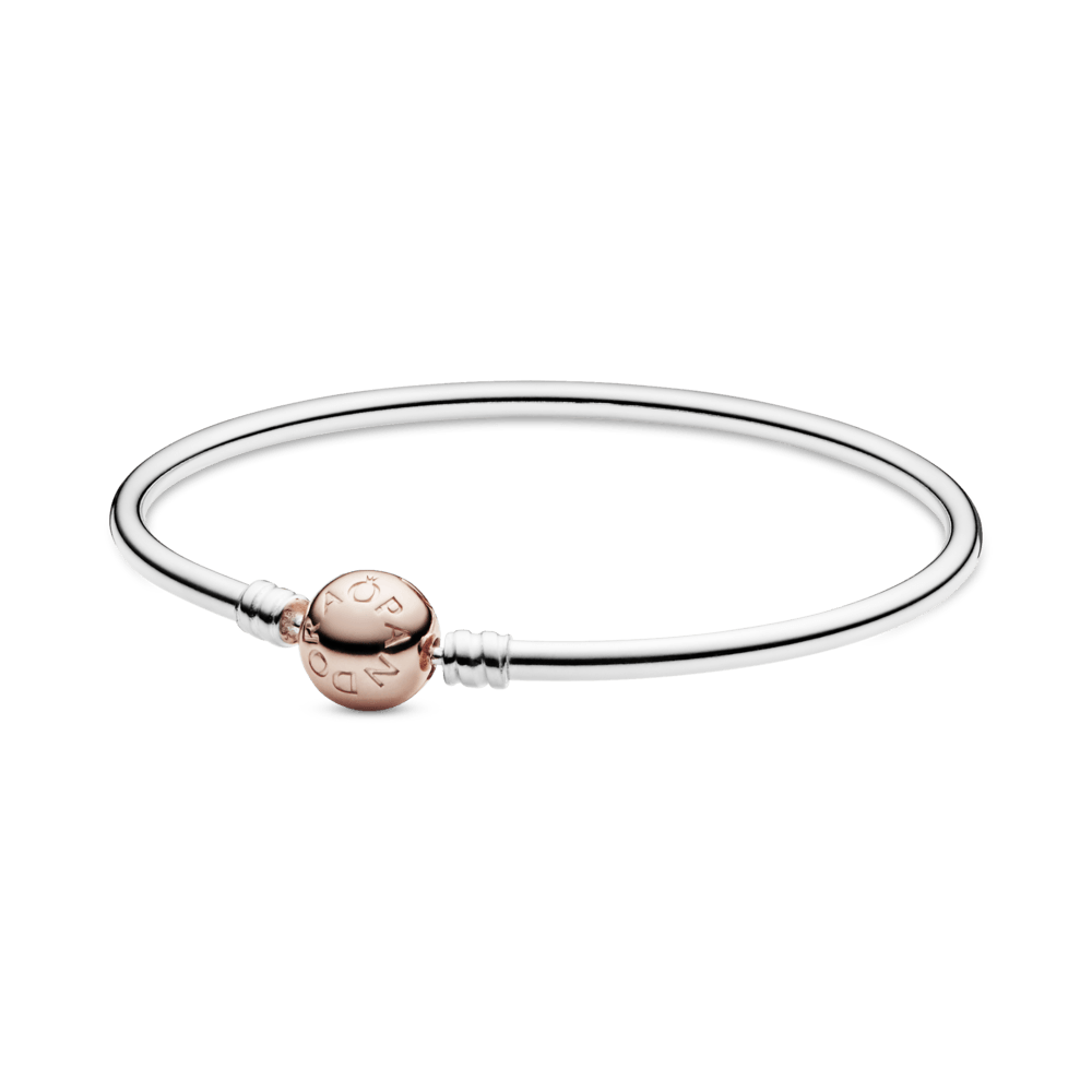 Brazalete rígido broche Pandora Moments en Recubrimiento Oro Rosa de 14k