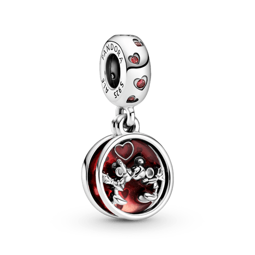 Charm colgante Amor y Besos con Mickey Mouse y Minnie Mouse de Disney.