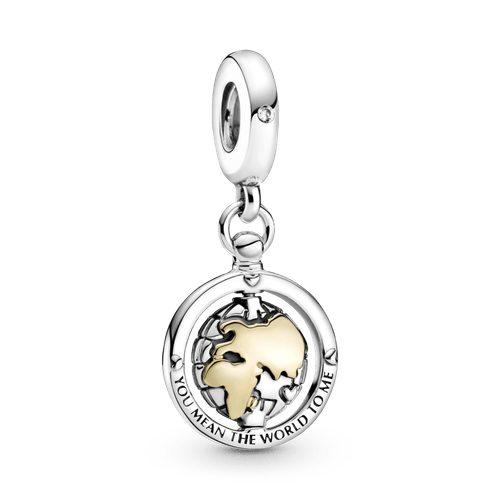 Charm colgante Mundo giratorio Dos Tonos