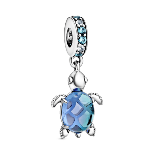 Charm Colgante Tortuga De Mar De Cristal Murano