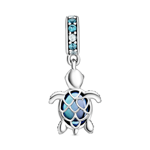 Charm Colgante Tortuga De Mar De Cristal Murano