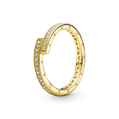 Anillo Sobrepuesto Reluciente Recubrimiento en Oro De 14K