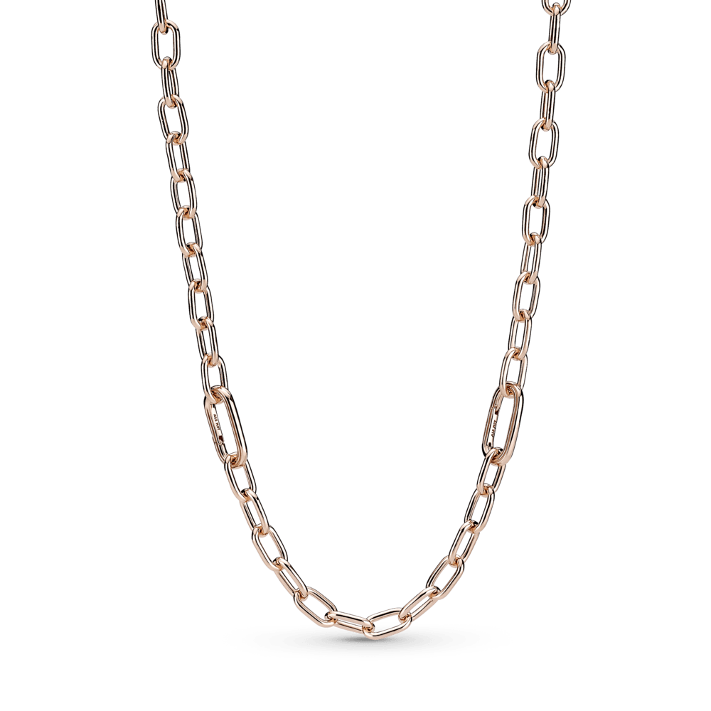 Collar De Cadena De Eslabones Recubrimiento en Oro Rosa De 14K Pandora Me