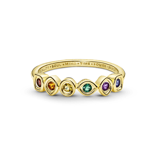 Anillo Gemas Del Infinito De The Avengers De Marvel Recubrimiento Oro 14K