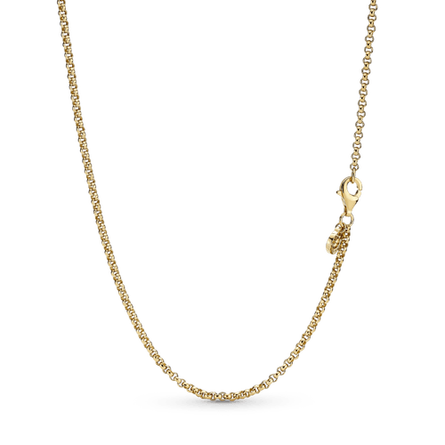 Collar De Cadena Rolo En Recubrimiento Oro 14K