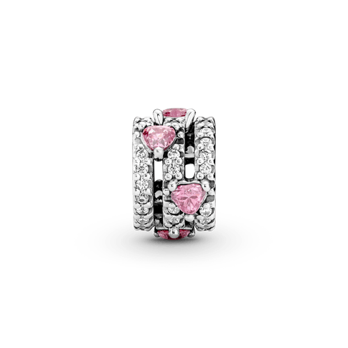 Charm Triple Corazones Con Halo Reluciente