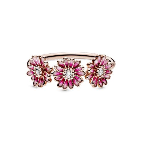 Collar Trío de Margaritas rosa