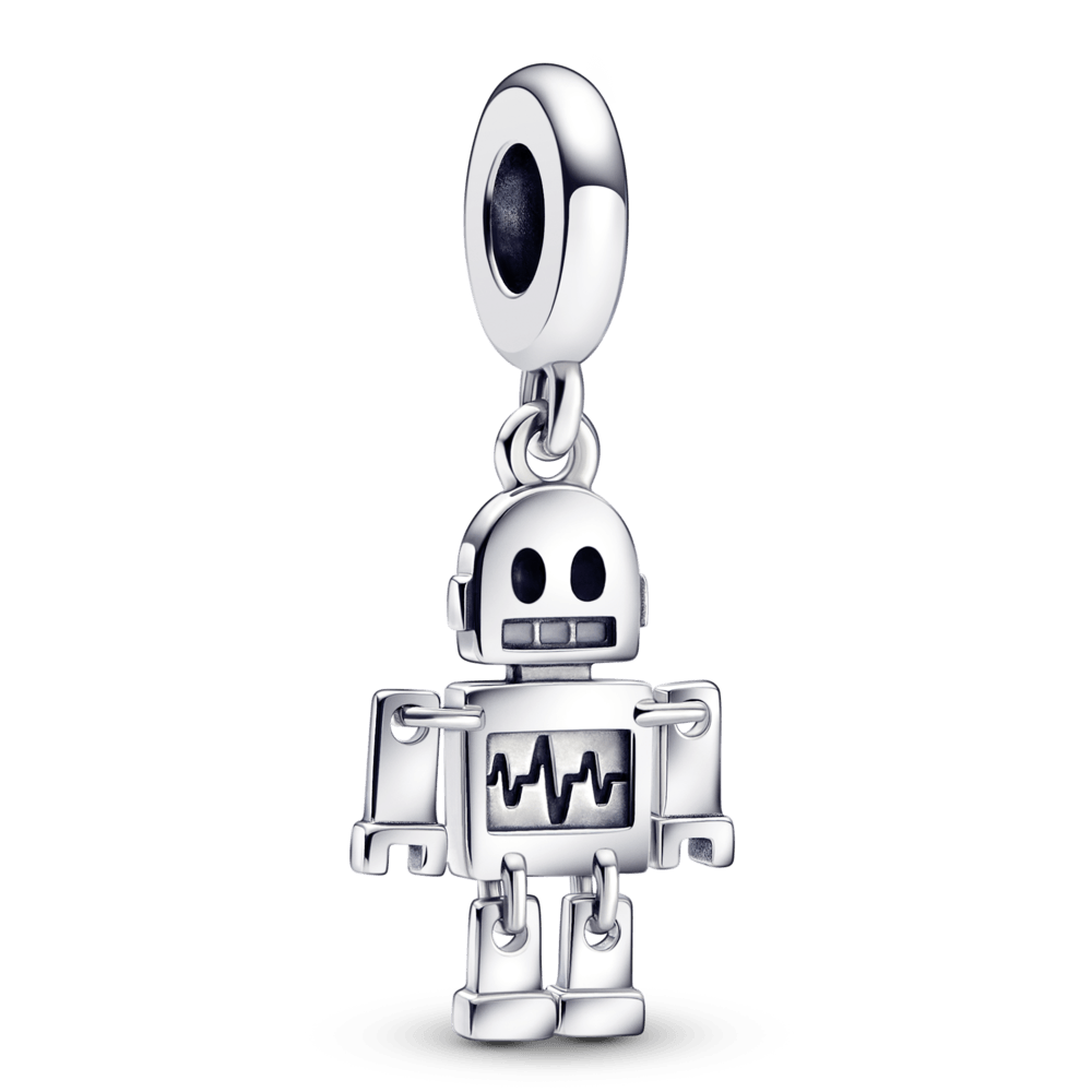 Charm colgante Bestie Bot Robot Pandora Plata Esterlina
