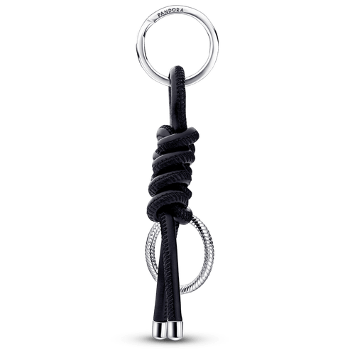 Llavero para charms de tela sin cuero Pandora Moments Pandora Plata Esterlina