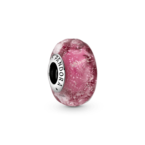 Charm de Cristal Murano Rosa Fantasía de Ondas