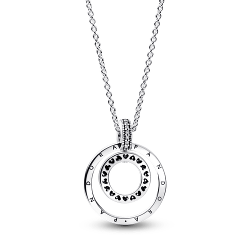 Collar con pendiente en pavé y cuentas Pandora Signature