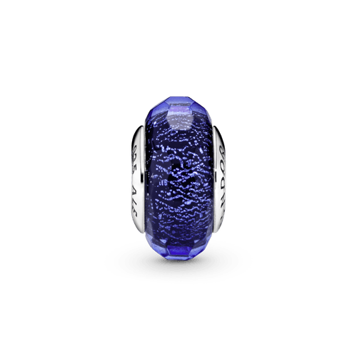 Dije de cristal Murano facetado azul