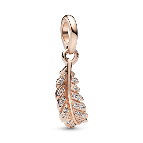 Charm Colgante Pluma curvada flotante