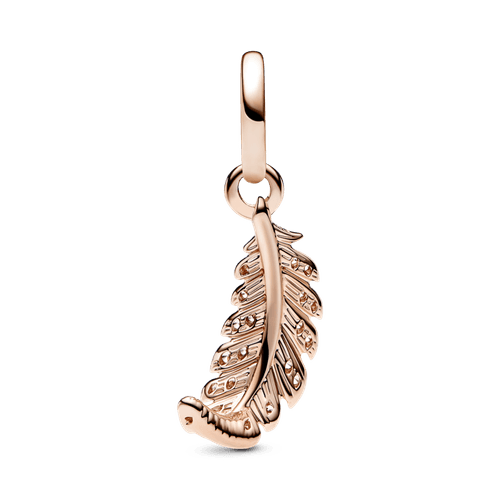 Charm Colgante Pluma curvada flotante