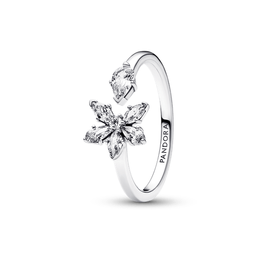 Anillo abierto Racimo herbario reluciente Pandora Plata Esterlina
