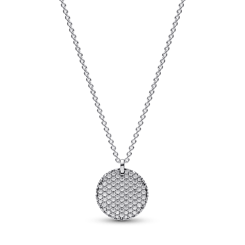 Collar con pendiente redondo en pavé Pandora Timeless Pandora Plata Esterlina