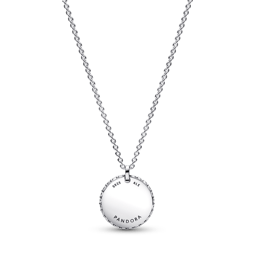 Collar con pendiente redondo en pavé Pandora Timeless Pandora Plata Esterlina