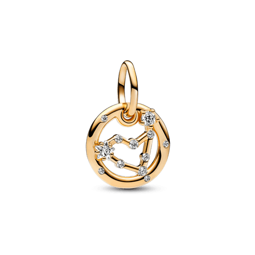 Charm Colgante Zodiaco Capricornio Recubrimiento en Oro de 14k