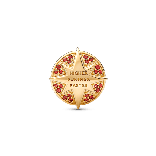 Charm Insignia Capitana Marvel de Marvel Recubrimiento en Oro de 14k