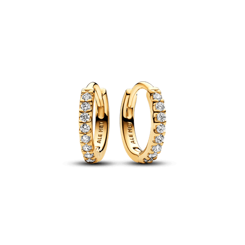 Aretes de Aro Abrazo Brillante Color Dorado