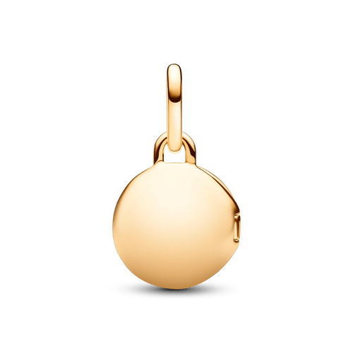 Charm Colgante Medalla Grabable que se abre Oro