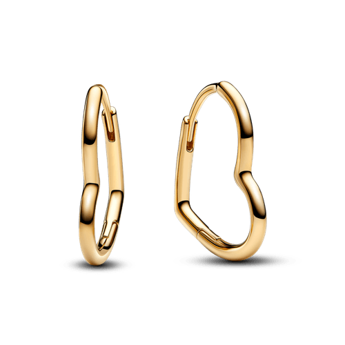 Aretes de Aro Corazón Asimétrico Dorado