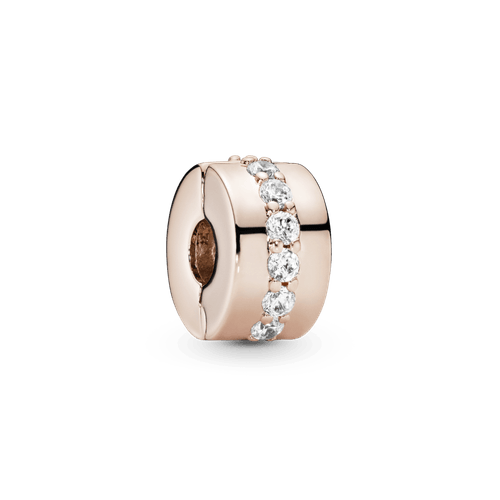 Charm Sujetador Hilera reluciente Recubrimiento en Oro Rosa de 14k