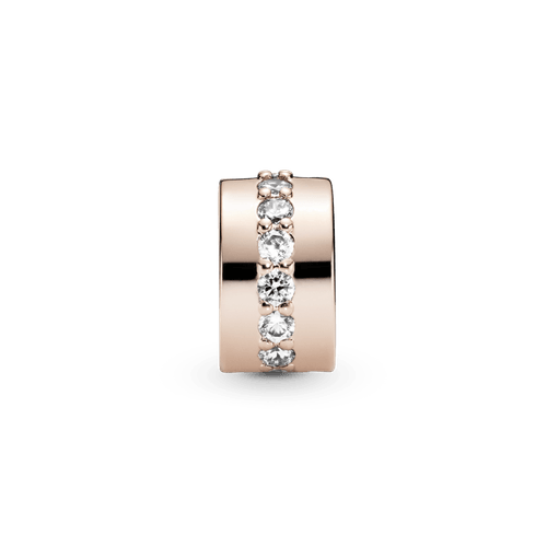 Charm Sujetador Hilera reluciente Recubrimiento en Oro Rosa de 14k