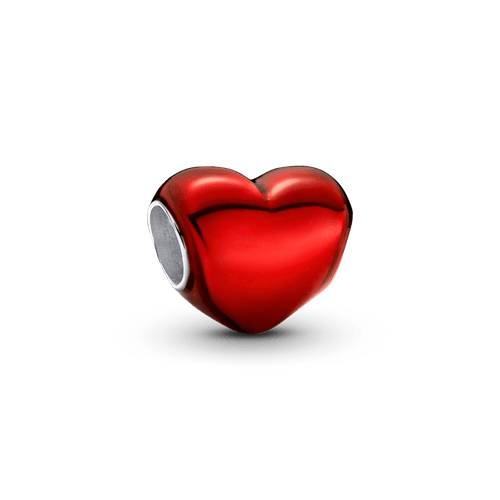 Charm Corazón Rojo Metálico